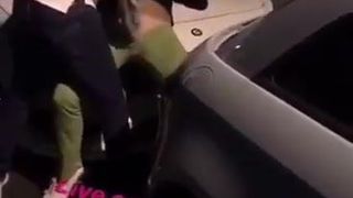 British girl fingered on car