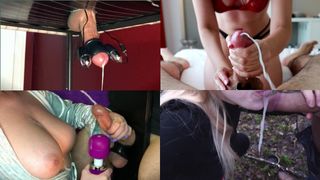 Подборка камшотов в любительском видео - самые большие порции спермы №2 в любительском видео