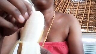 Indian Wife Swetha blowjob banana