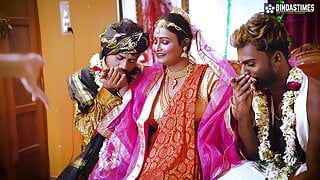 Desi queen BBW Sucharita Full foursome Swayambar hardcore erotic Night Group sex gangbang Full Movie ( Hindi Audio )