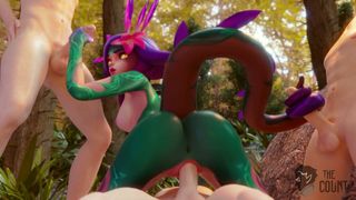 League of Legends - Neeko Threesome All Holes Filled (Animation with Sound)