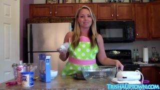 Blonde Trisha Uptown Celebrates Her BDay with Nude Cooking!