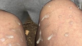 Cumshot over my Fully Fashioned Nylons