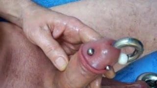 Jerking my pierced dick