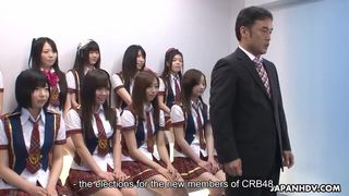 Japanese schoolgirls do some naughty stuff during the idol c