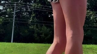 Plump lil ass, Cute ruffle shorts, Long toned legs, hot ts
