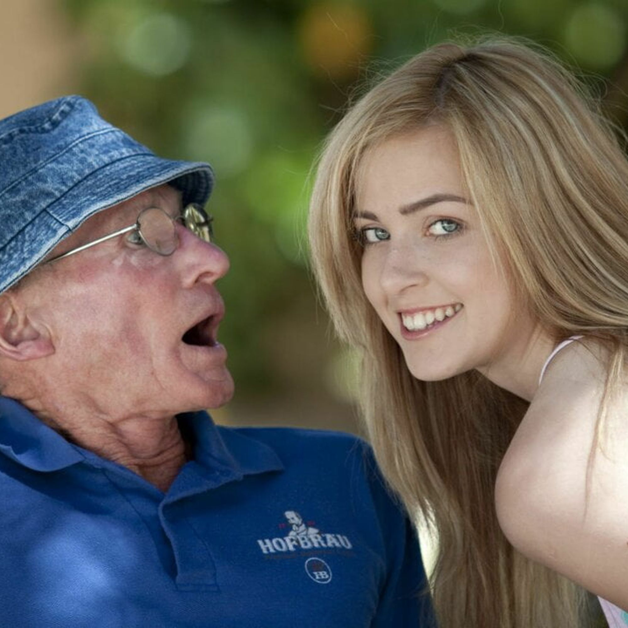 Watch Beautiful Teen Sucks Grandpa Outdoors and She Swallows it all video o...