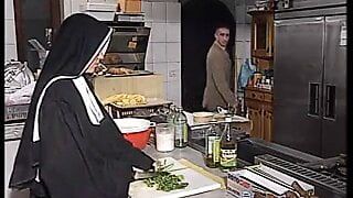 German nun assfucked in kitchen