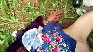 chinese granny in nature