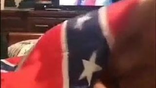 Girl sucks bbc in confederate flag