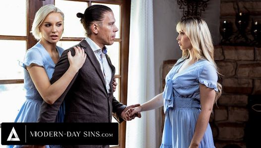 MODERN-DAY SINS - Kenzie Taylor Surprises Husband With Younger Lookalike Lilly Bell! HOT THREESOME!