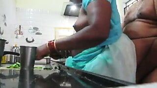 Tamil MILF fucked in Kitchen table