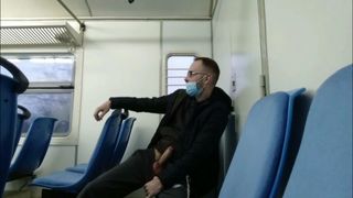 Risky train jerking & pissing - part 2