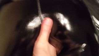 Massage and Cum for My Ass in PVC Vinyl Leggings