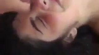 Turkish slut gets cock slapped