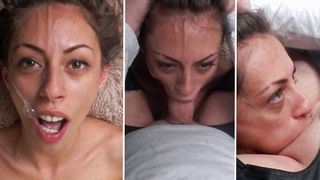 Rough sloppy deepthroat and facefucking for this skinny slut