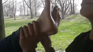 First time amateur foot worship