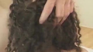 Lovely curly cunt in awesome interracial action