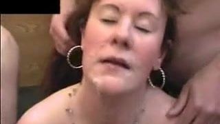 Dee and Jackie - two mature sluts get cumshot together
