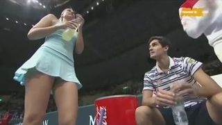Cameraman zooms in on Maria Sharapova&#039;s panties