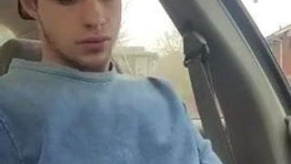 Nice boy in car