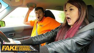 Fake Driving School, Big cock Instructor fucking on the bonnet