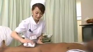 Asian nurses drain black cock