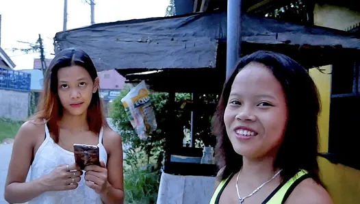TrikePatrol - две сексуальные филиппинки влюбляются в иностранку с большой елдой