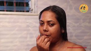 Mallu Sathi Aunty, big boobs, nude bath