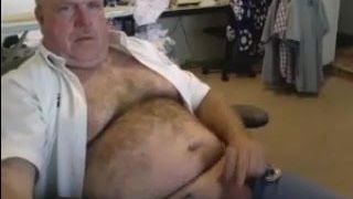 Hairy Step Dad Wanks and Cums