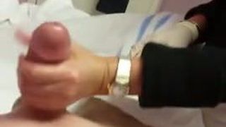 Amateur - Beautician Provides extra after Waxing Cock