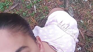 Sucking in the public park and fucking