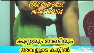 COCK AND BALLS IN HER HANDS