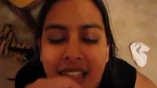 hot indian wife swallows my cum