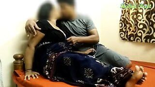 BIG BOOBED INDIAN AUNTY HAS SEX WITH SON&#039;S FRIEND