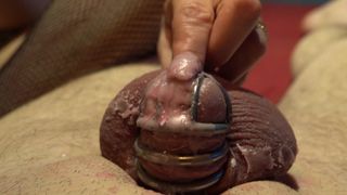wax on a chastity cage