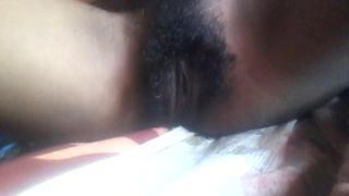 Indian girl shows her hairy pussy