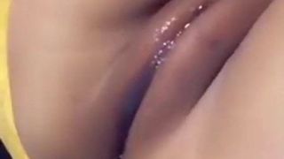 Girl with a very wet vagina