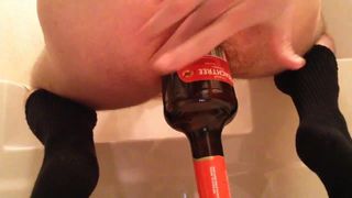 Extreme anal bottle insertion