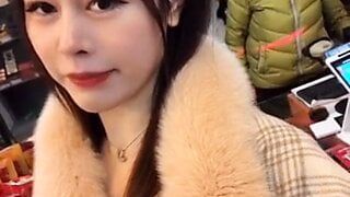 Super cute Asian T girl in public