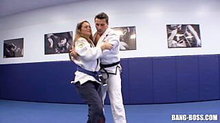 Karate Trainer fucks his Student right after ground fight