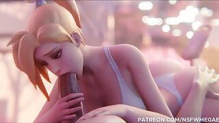 Mercy Can Barely Fit That Huge Cock In Her Mouth