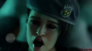 Futa Tyrant baise Jill Valentine, enceinte - Resident Evil 3D