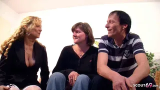 Deutsche reife lehrt echtes altes Ehepaar, wie man in 3some fickt