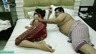 Desi Middle-aged man fucking his Hotwife with small penis! Hindi sex