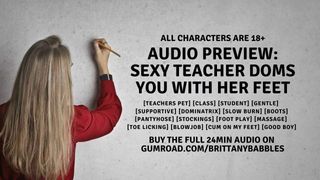 Audio Preview: Sexy Teacher Doms You With Her Feet