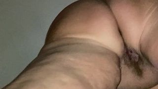 My wife shows her pussy and pussylips Part 2
