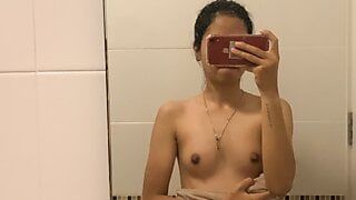 Asian girl small tits