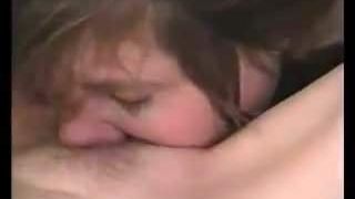 mother is eating her little girl pussy out