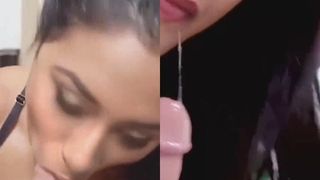 Keerthi Suresh gives sucking blowjob